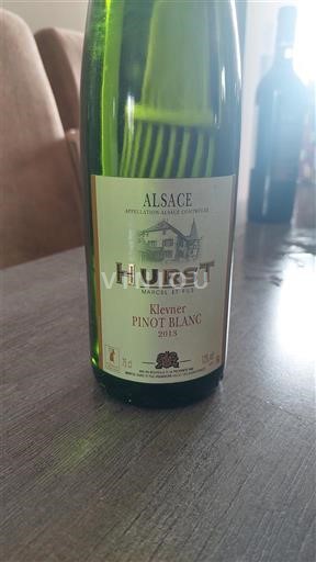Alsace Hurst Klevner Pinot Blanc 2013