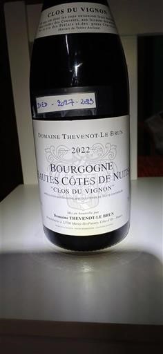 Burgundsko Hautes Côtes de Nuits Premier Cru Domaine Thevenot le Brun Clos du Vignon 2022
