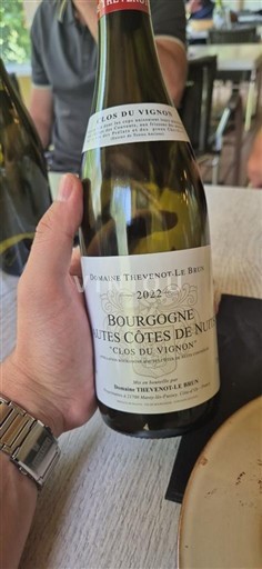 Burgund Hautes Côtes de Nuits Premier Cru Domaine Thevenot le Brun Clos du Vignon 2022