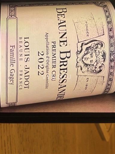 Bourgondië Beaune Premier Cru Louis Jadot Beaune Bressandes 2022