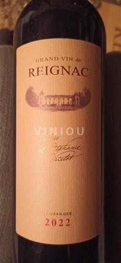 Bordeaux Bordeaux Supérieur Reignac Grand Vin de Reignac 2022