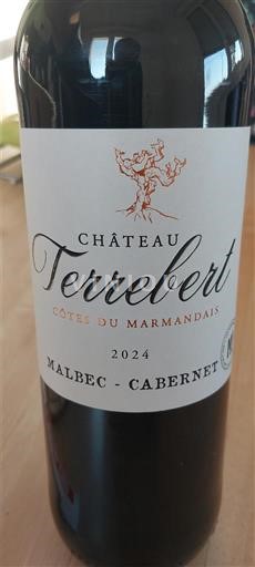 Vin Rouge sec Château Terrebert 2024 France Sud-Ouest Côtes-du-marmandais AOC
