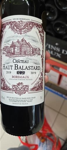 Bordeaux Château Haut Balastard 2019