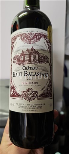 Bordeaux Château Haut Balastard 2019