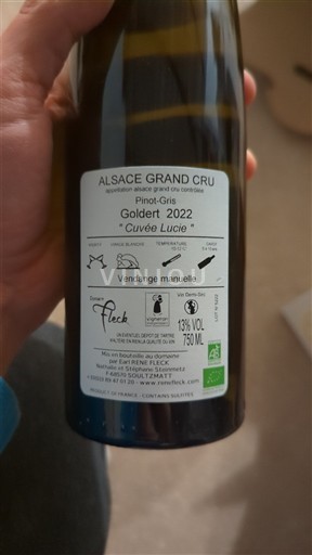 Alsasko Alsasko Grand Cru Grand Cru Domaine Fleck Lucie 2022