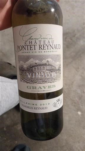 Bordéus Graves Château Pontet Reynaud 2013