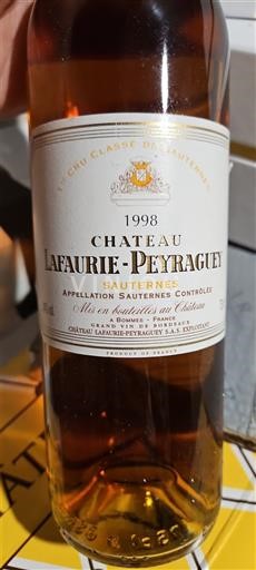 Bordeaux Sauternes Premier Cru Château Lafaurie-Peyraguey 1998