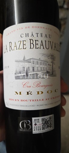 Bordéus Médoc Château La Raze Beauvallet Cru Bourgeois 2019