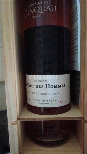 Sud-Ovest Jurançon Domaine Cinquau La Part des Hommes 2014