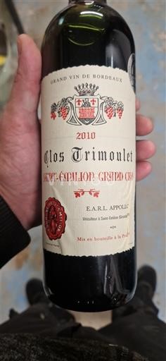 Bordéus Saint-Émilion Grand Cru Clos Trimoulet 2010