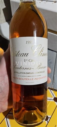 Bordéus Barsac Château Climens 1995
