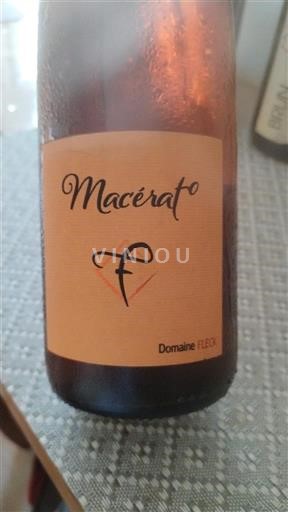 Vin Orange sec Macérat Domaine Fleck 2022 France Alsace AOC