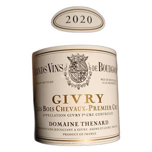 Bourgogne Givry Domaine Thenard Les Bois Chevaux-Premier Cru 2020