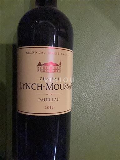 Bordeaux Pauillac Grand Cru Château Lynch-Moussas 2012