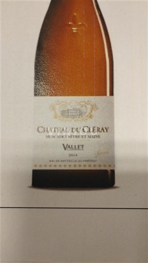 Vallée de la Loire Muscadet-sèvre-et-maine Château Cléray Vallet 2016