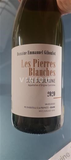 Bourgogne Côte de Beaune Domaine Emmanuel Giboulot Les Pierres Blanches 2020