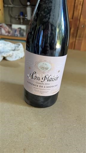 Alpen en Rhônevallei Coteaux de l'Ardèche Mon Plaisir 2016