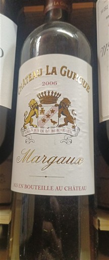 Bordoja Margaux Château La Gurgue 2006