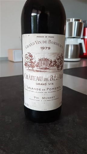 Bordeaux Lalande-de-Pomerol Ph. Musset Château de Bel-Air 1979
