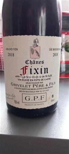 Bourgogne Fixin Grivelet Père & Fils 2018