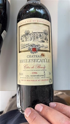 Vin Rouge sec Château Brulesecaille 1996 France Bordeaux Côtes-de-bourg AOC