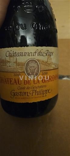 Valle del Ródano Châteauneuf-du-Pape. Château La Gardine des Générations Gaston-Philippe 2010
