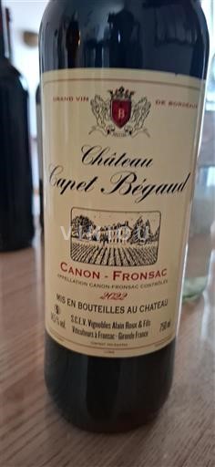 Bordeaux Canon-Fronsac Château Capet Bégaud Niet-geïntegreerd