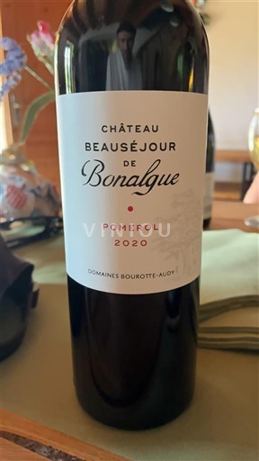 Bordeaux Pomerol Château Beauséjour de Bonalgue 2020