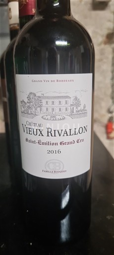 Bordeaux Saint-Émilion Grand Cru Grand Cru Château Vieux Rivallon 2016