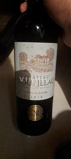 Vin Rouge sec Château Douzillac 2018 France Bordeaux Côtes-de-bourg AOC