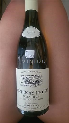 Burgundsko Santenay Premier Cru Sorine & Fils Maladière 2015