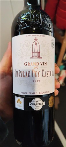 Burdeos Haut-Médoc Cru Bourgeois Château Puy Castera 2020