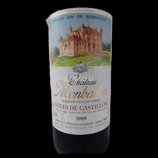 Bordeaux Castillon-Côtes-de-Bordeaux Château Monbadon 1998