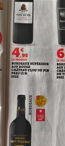 Bordéus Bordeaux Superior Château Clou du Pin Premium 2022