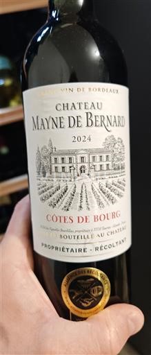 Bordeaux Côtes-de-bourg Château Mayne de Bernard 2024