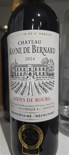 Bordeaux Côtes-de-bourg Château Mayne de Bernard 2024