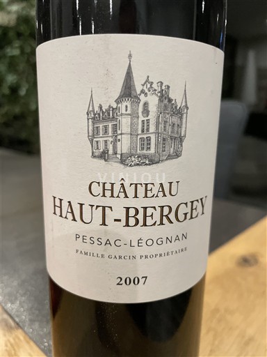 Bordeaux Pessac-Léognan Château Haut-Bergey 2007