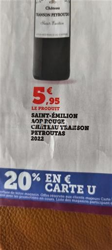 Bordeaux Saint-Émilion Château Transon Peyroutas 2022
