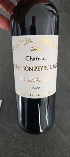 Bordeaux Saint-Émilion Château Transon Peyroutas 2022