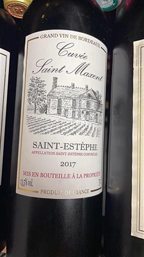Bordeaux Saint-Estèphe Saint-Maxent Saint Maxent 2017