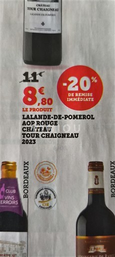 Bordeaux Lalande-de-Pomerol Château Tour Chaigneau 2023