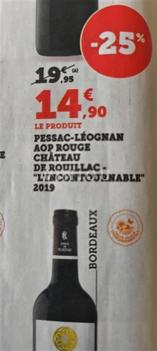 Bordeaux Pessac-Léognan Château Rouillac L'Incontournable 2019