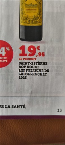 Burdeos Saint-Estèphe Lafon-Rochet Les Pèlerins 2023