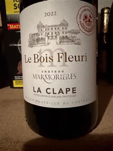 Languedoc La Clape Château Marmorières Le Bois Fleuri 2022