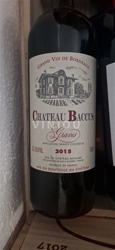 Bordéus Graves Château Baccus 2015