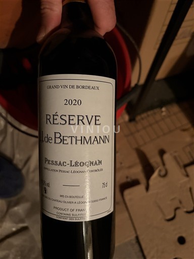 Bordeaux Pessac-Léognan Château Olivier Réserve Léon de Bethmann 2020