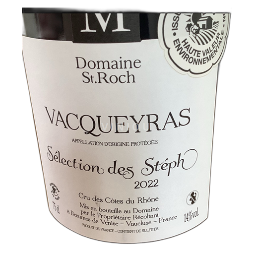 Rhônedalen Vacqueyras Domaine Saint Roch Sélection des Steph 2022