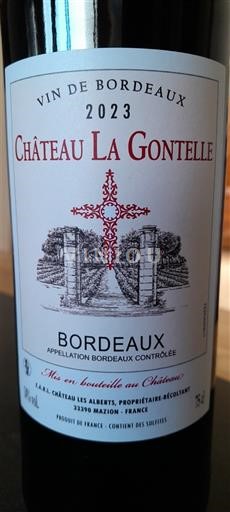 Bordeaux Château LA GONTELLE 2023