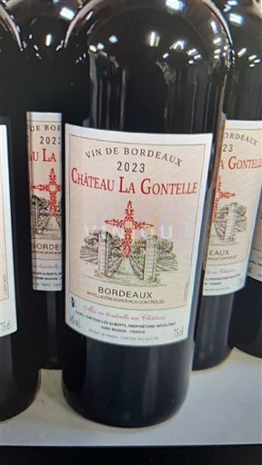 Viner Rouge sec Château LA GONTELLE 2023 Frankrike Bordeaux AOC