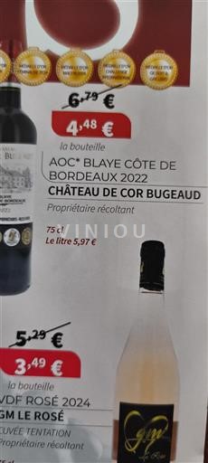 Bordeaux Blaye-côtes-de-bordeaux Château Cor Bugeaud 2022